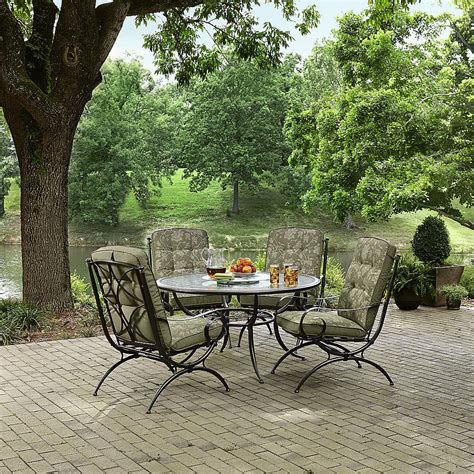 Jaclyn Smith Cora 4 Dining Chairs Green Outdoor Living Patio