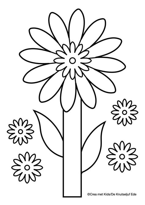 Kleurplaten bloemen bloemen knutselen kleurplaat kleurplaten
