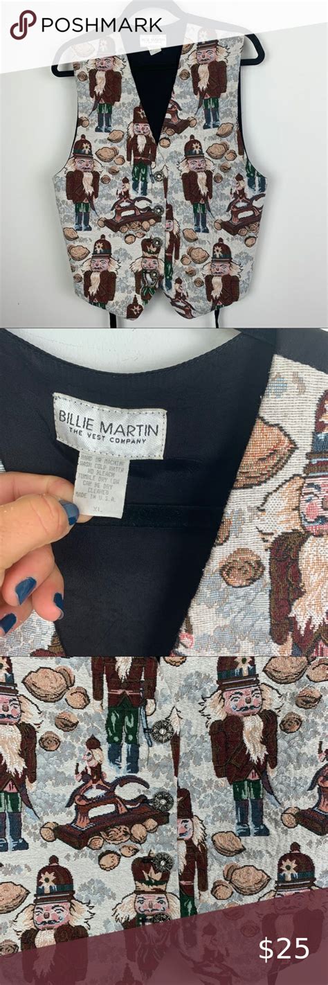 Billie Martin Vest Co Vintage Nutcracker Vest Xl Tacky Christmas