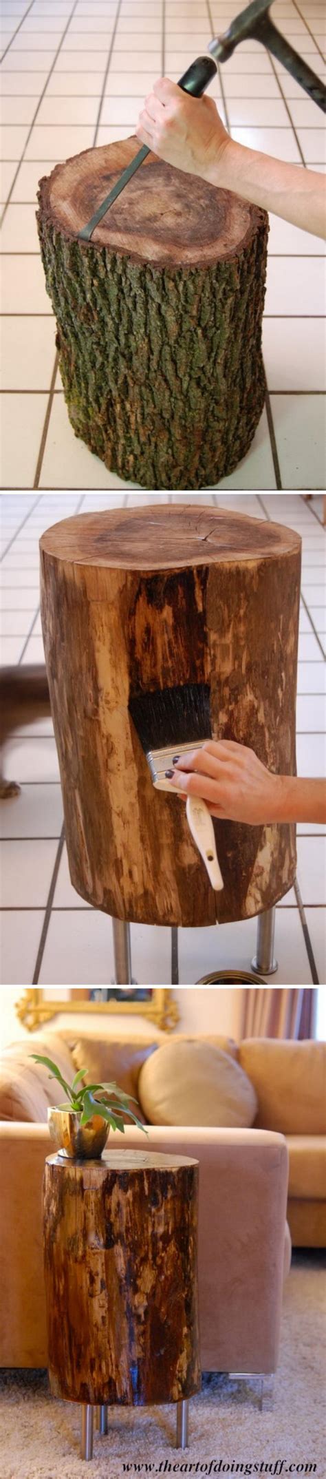 20 Cool Tree Stump And Log Diy Projects