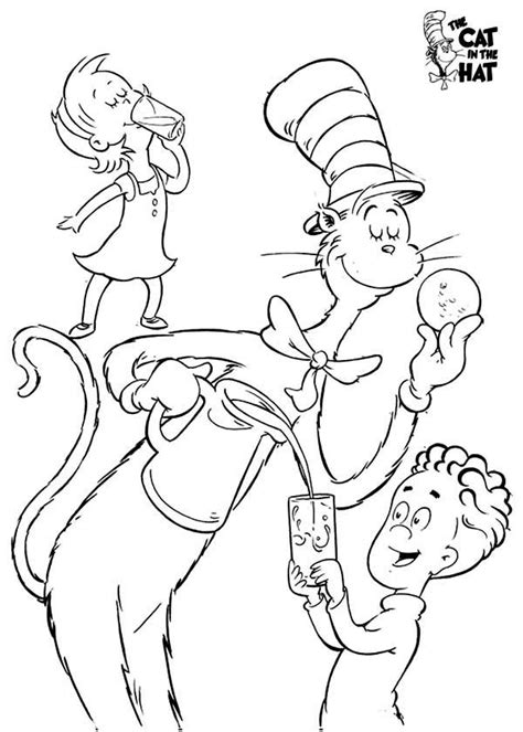 Cat In The Hat Coloring Pages. Cat Hat Coloring Pages. Drawing Dr