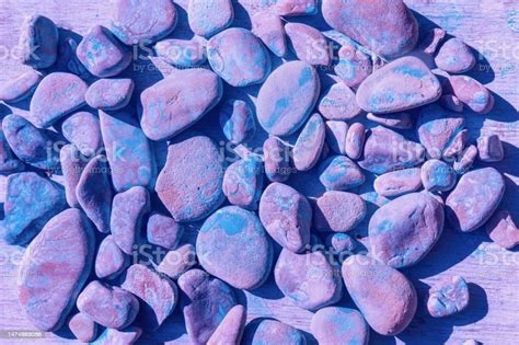 Abstract Nature Pebbles Background Blue Pebbles Texture Stone