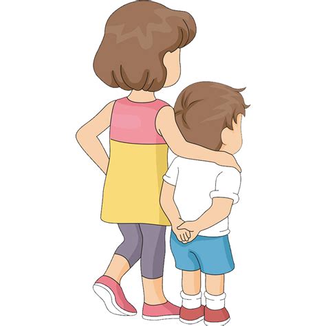 Hugging Clipart Sibling Love Hugging Sibling Love Transparent Free For