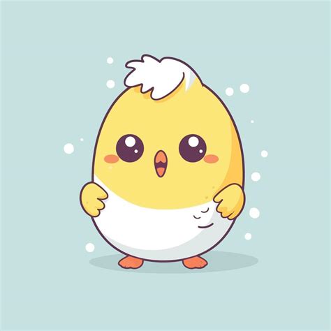 Cute Kawaii Chicken Chibi Mascot Vector Cartoon Style 23137970 Vector