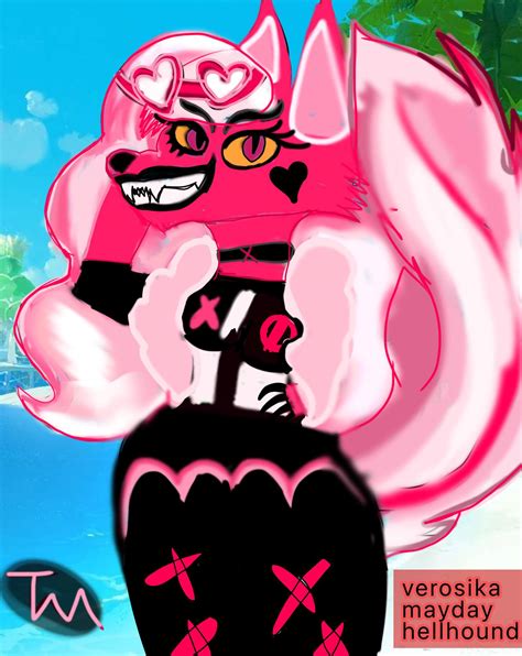 Remake Verosika Mayday Hellhound Art By Me Remake Drawing By Me Furry