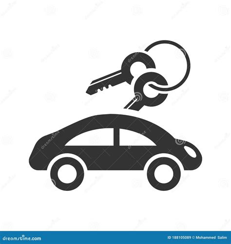 Car Rental Icon Vector Graphics Stock Vector - Illustration of rent