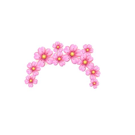 Pink Flower Crown Emoji Pinkfloweremojicrown Remixit