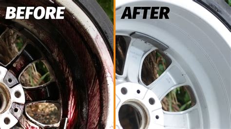 The quickest way to get rid of the discolouration is to use an acid. How to Clean EXTREMELY Dirty Wheels - YouTube