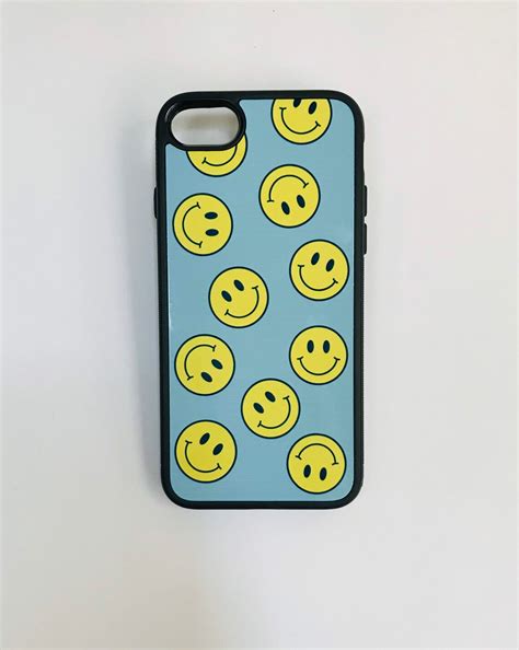 Smiley Faces Phone Case Happy Trendy Phone Case Iphone 7 8 Etsy