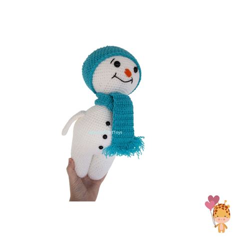 Snowman Plush Toy Snowman Soft Toy Christmas Crochet Toy Etsy Uk