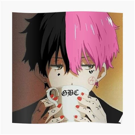 Lil Peep Anime Poster For Sale By Sabynmilea23s3 Redbubble