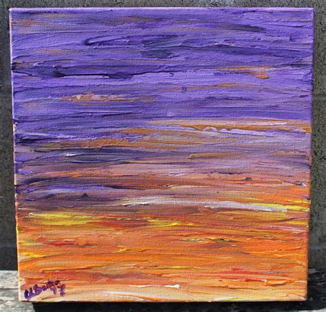 Purple And Orange Abstract Carrie Lynn Barker