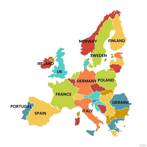 Political Europe Map Clipart In Illustrator Svg Eps Png Download Template Net