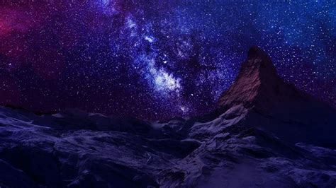 Sky Nights Earth Nature Starry Stars Mountains