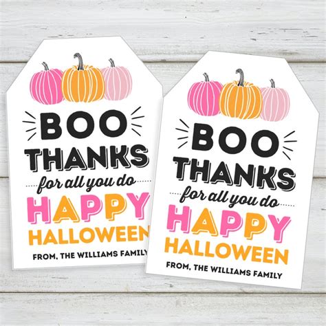 Boo Thanks For All You Do T Tag Teacher Appreciation Tag Etsy