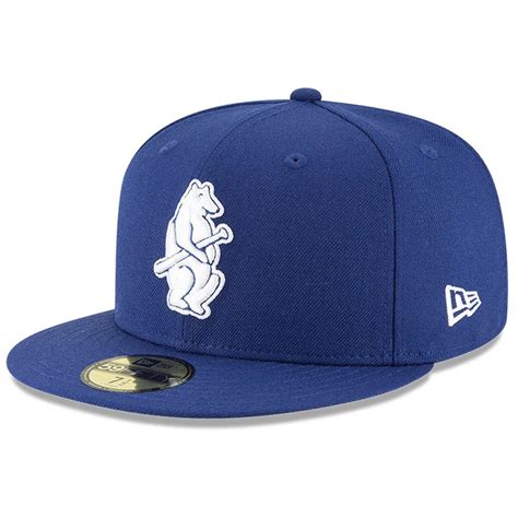 Mens Chicago Cubs New Era Royal Cooperstown Collection Logo 59fifty