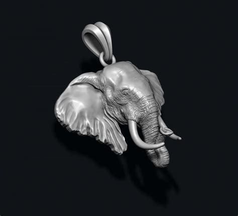 Elephant Head Pendant New 3d Model 3d Printable Cgtrader