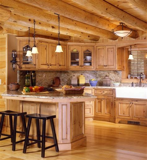 Ragged wood panelling and big windows in your kitchen work perfectly. Log Cabin Kitchens Modern Rustic Style - Get in The Trailer
