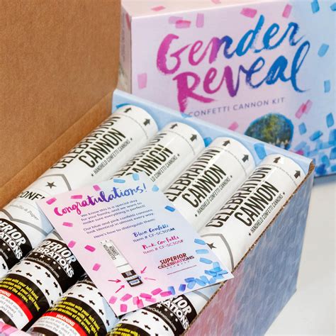Gender Reveal Confetti Cannon Kit Confetti Gender Reveal Gender