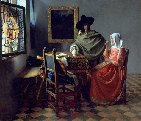 The Glass Of Wine By Johannes Vermeer Kalligone