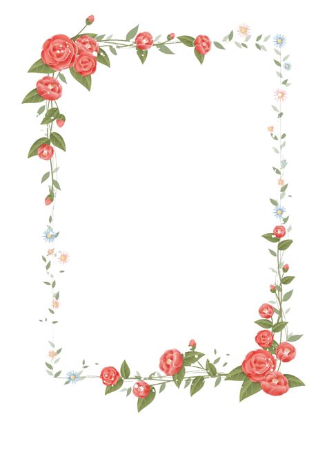 Crystal Flowers Border Frame Background Png And Clipart A78