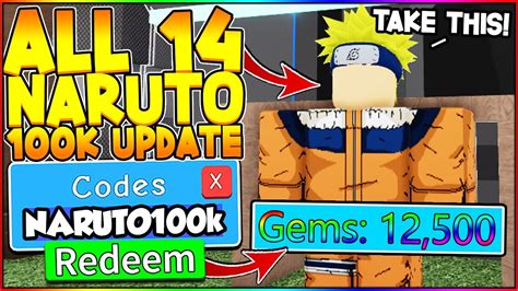 All 14 Secret Naruto 100k Gem Update Codes In Anime Mania Roblox Youtube