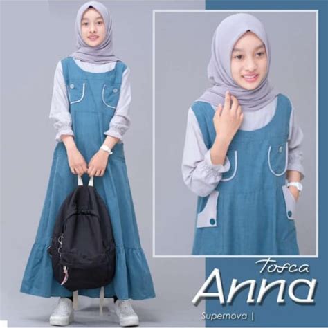 Jual Id Muslim Anna Dress Fashion Remaja Muslim Outfit