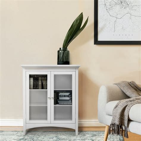 Small Floor Cabinet With Glass Doors Two Birds Home