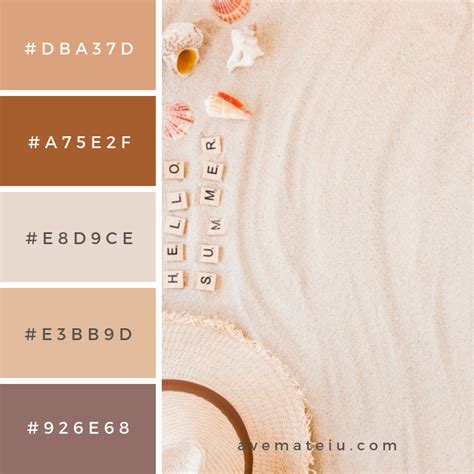 Summer Color Palettes And Hex Codes Ave Mateiu Summer Color