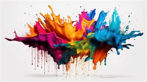 Graffiti Paint Dripping Splash Colorful Background Color Pigment