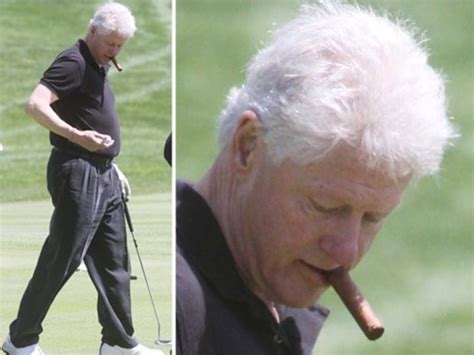 Bill Clinton Cigar Smoking Famous