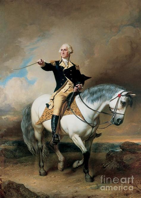 Fileportrait Of George Washington Taking The Salute At Trenton John
