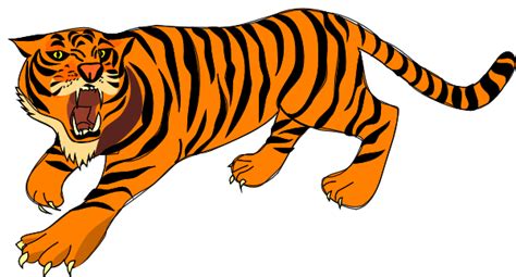 Roaring Tiger Clip Art At Clker Com Vector Clip Art Online Royalty