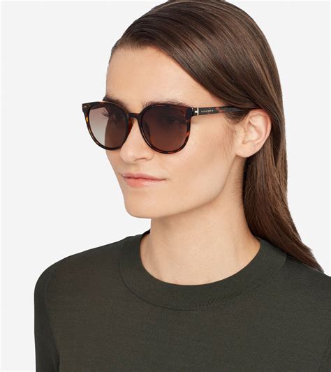 Classic Round Sunglasses In Dark Brown Cole Haan