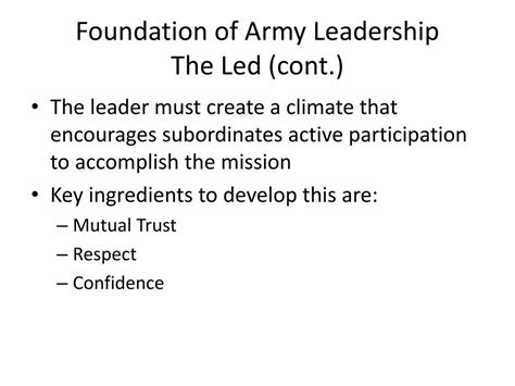 Ppt Foundation Of Army Leadership Powerpoint Presentation Free