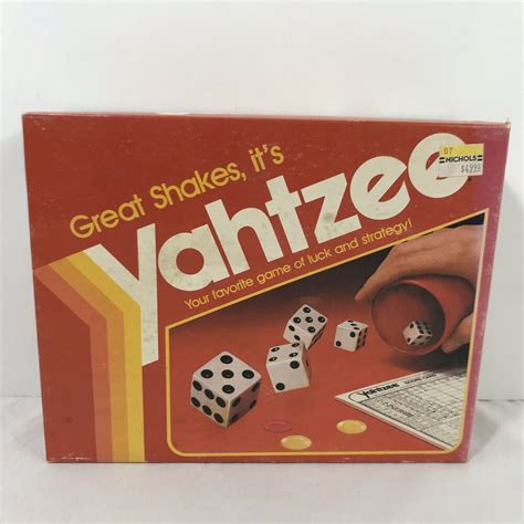 Yahtzee Vintage 1982 Dice Game Lowe Milton Bradley Company