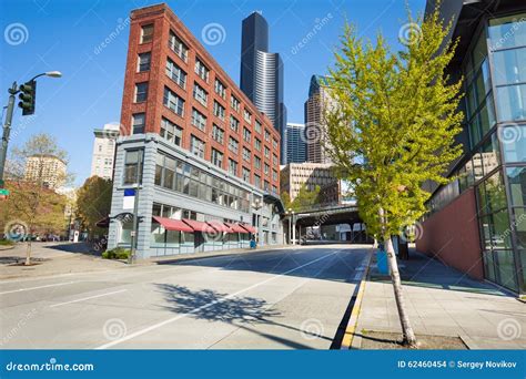 View Of Seattle Downtown During Summer Time Stock Photo Image Of