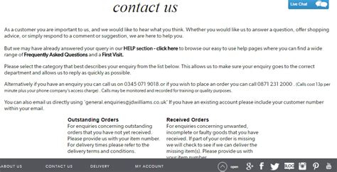 They lost my order and i had to keep chasing them up until they eventually admitted it had been lost. JD Williams: Customer Service Contact Number, Helpline ...