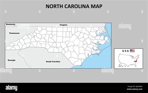 Karte Von North Carolina Politische Karte Von North Carolina Mit