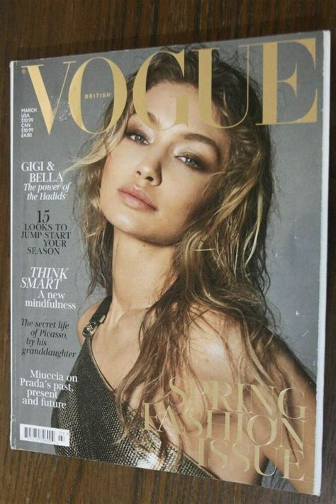 Vogue Magazine British Uk Gigi Hadid Bella By Steven Meisel March 2018
