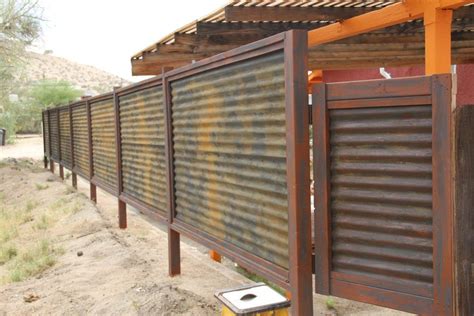 I was actually looking for a fencing category, but when i saw metal fabrication, and since i'd like to combine corrugated metal with rough cedar in panels, thought i'd ask for some advice. Corrugated-Metal-Privacy-Fence-Door.jpg (960×640) | Metal ...