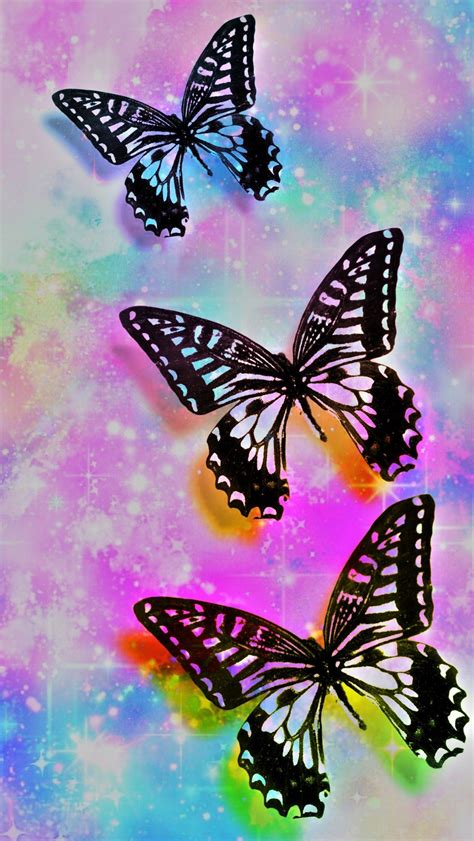 Rainbow Watercolor Butterflies Made By Me Butterfly Wallpaper