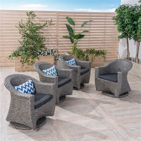 Dark Gray Wicker Patio Furniture
