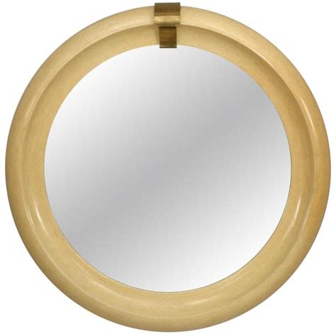 Mid-Century Modern Round Wall Mirror at 1stDibs