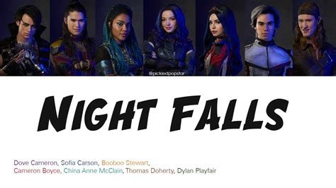 Night Falls Descendants 3 Cast Color Coded Lyrics Youtube