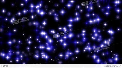 Blue Twinkling Stars On Black Background Loop 2 Stock Animation 6125158