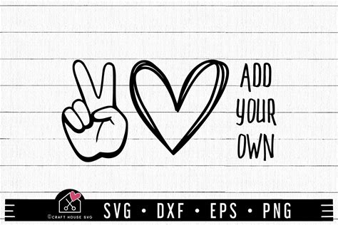 FREE Peace love SVG cut file - Craft House SVG