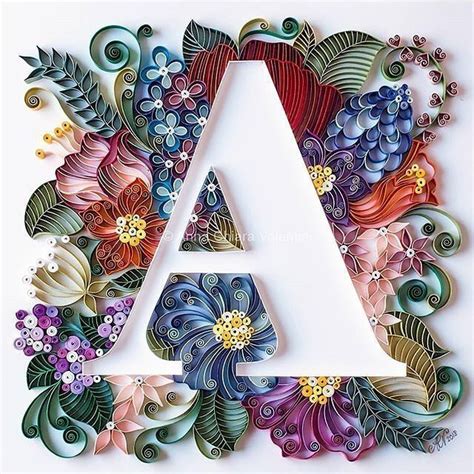 Template with large solid black letter. The Letter A | Type Design | Paper quilling designs ...