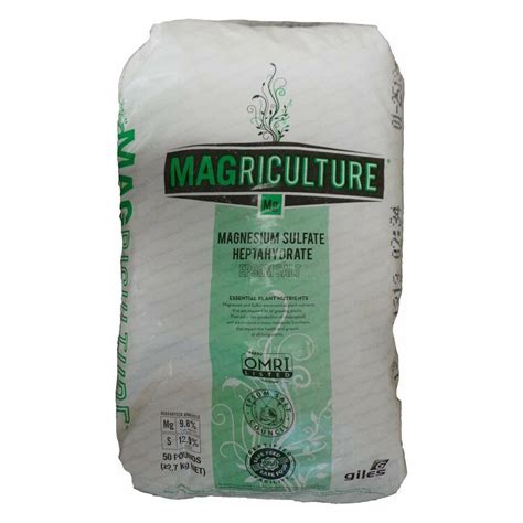 Magnesium Sulfate Heptahydrate Epsom Salt Fertilizer 50 Lbs Seed World