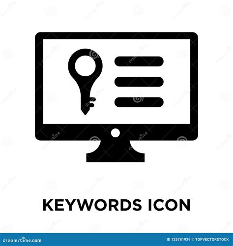 Keywords Icon Vector Isolated On White Background Logo Concept Stock